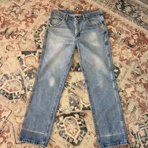 Vintage Wrangler Mens Jeans 34x30 Slim Light Wash 36WMZ‎